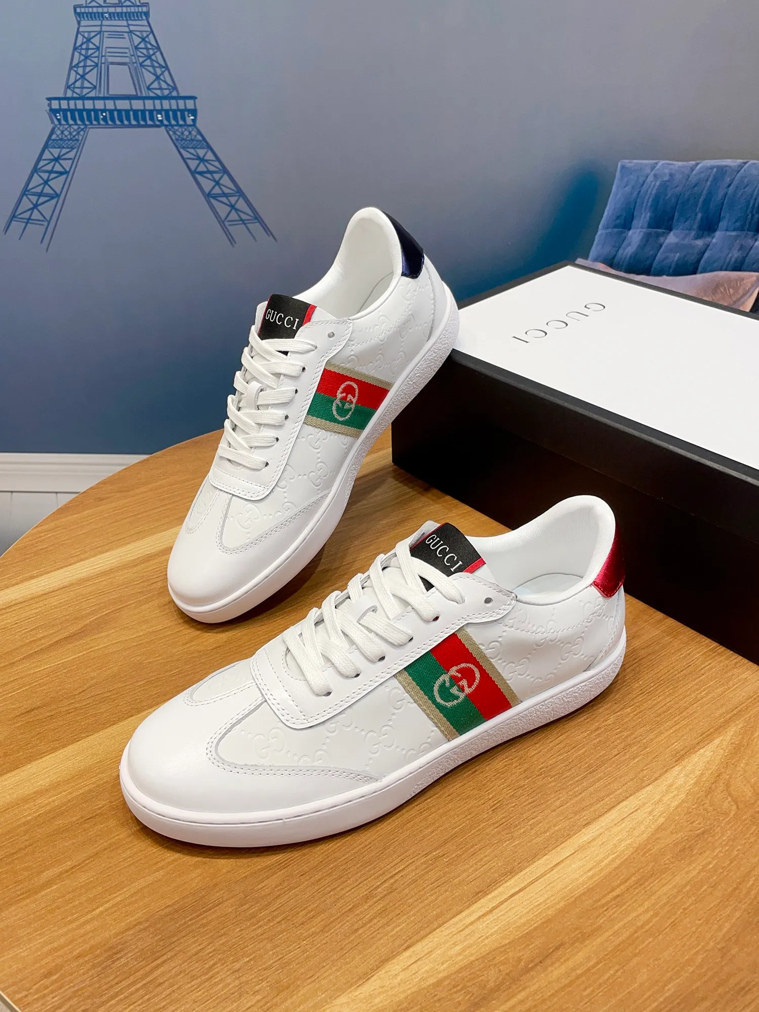 Factory price: 400💰New model is here again! [Gucci Sports Men's Shoes] Gucci fashionable casual men's shoes🇨🇳Original 1:1 mold, new model debuts first💯Not high-profile but avant-garde, simple, low-key and fashionable, super versatile style🌿Made of first-layer cowhide➕Sheepskin lining🎋The version is comfortable on the feet, first-class workmanship🍍Size 38-44, (customized 45)